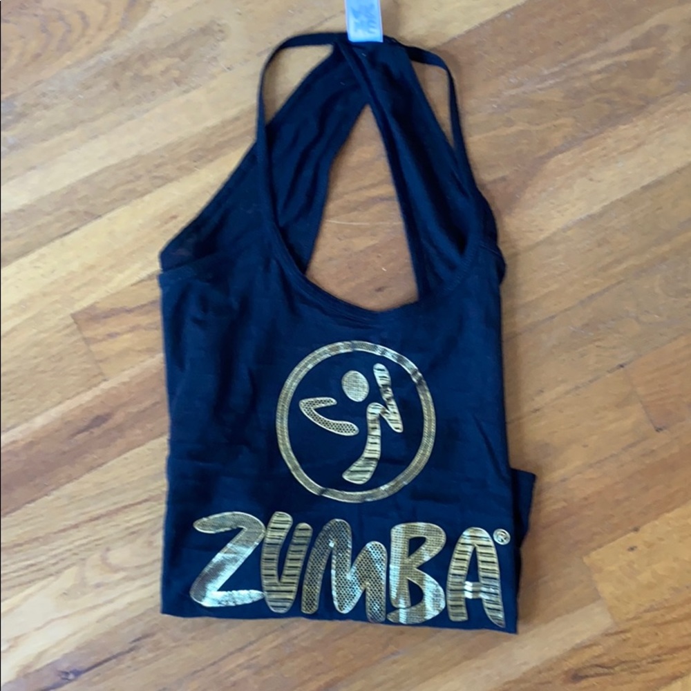 Zumba Fitness Black Open Back Top